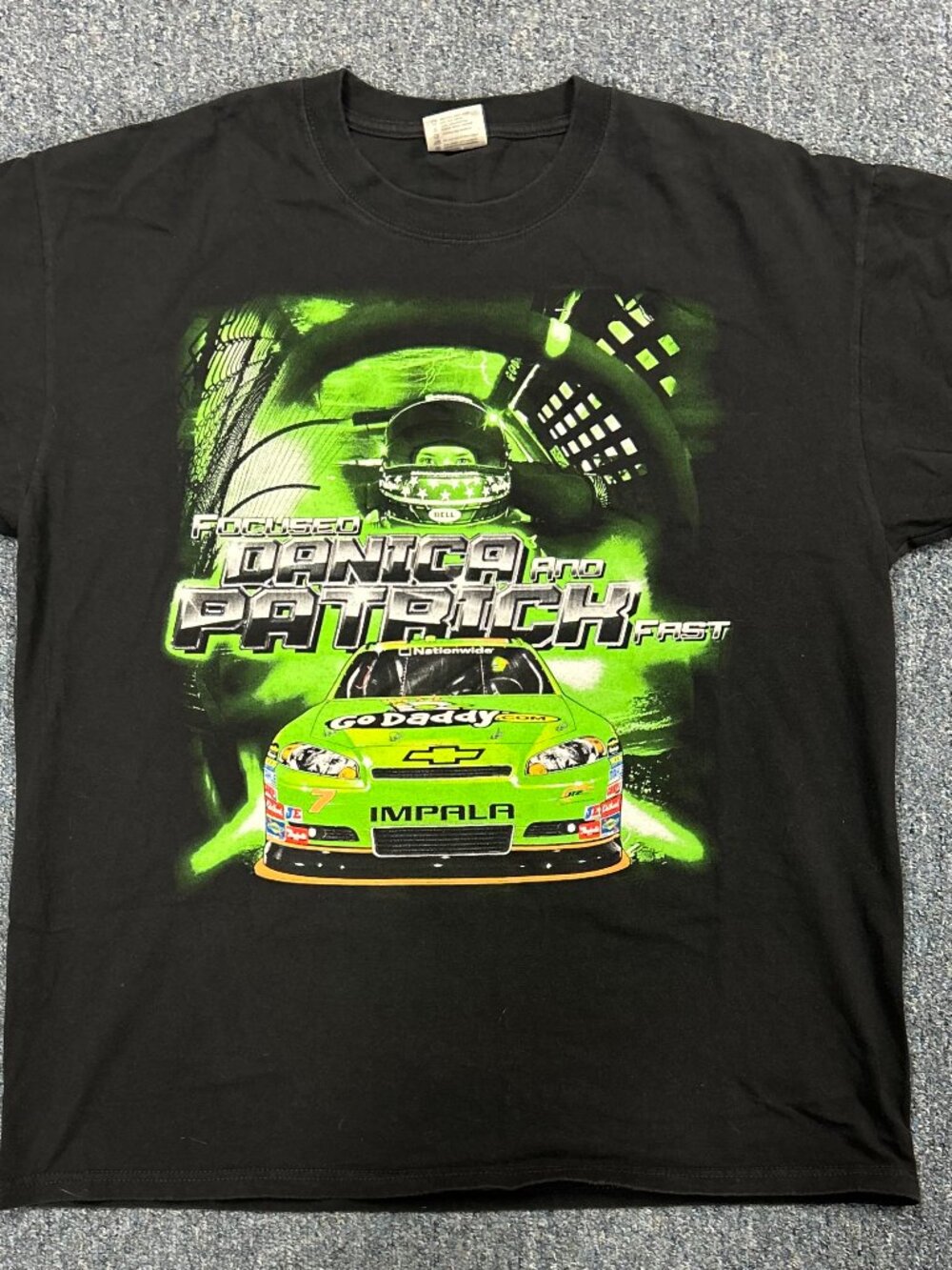 2012 Danica Patrick NASCAR Shirt XL - JR Motorsports Go Daddy CHASE Authentics